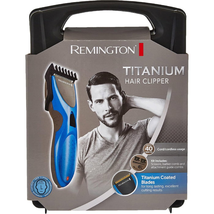 Remington Titanium Kit HC335 Cortapelos con 8 Accesorios